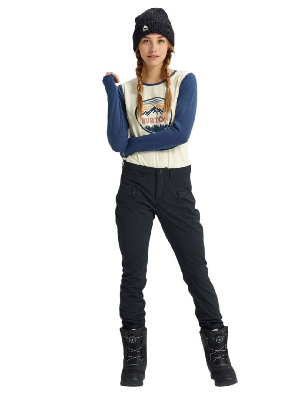 NWT Women's Burton XL Ivy Under-Boot Snowboard Pants Black MSRP$170